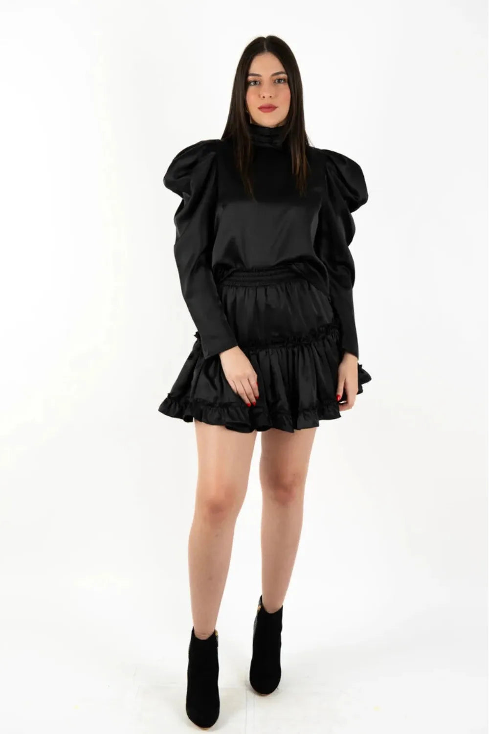 Rosie Black Long Sleeve Top