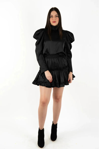 Rosie Black Long Sleeve Top