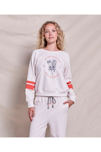 Wildflowers Raglan Sweatshirt in Oyster