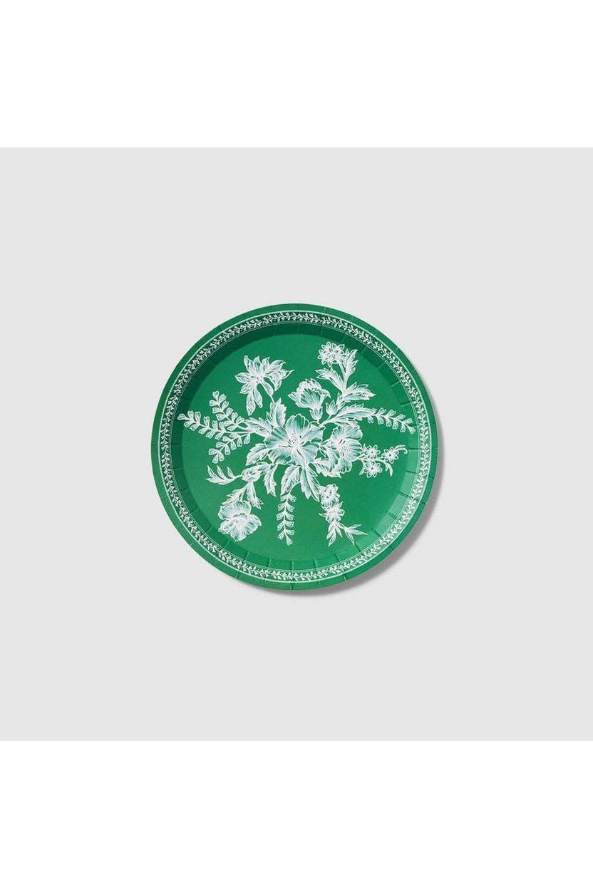 Coterie Party Supplies - Emerald Toile Small Plates (10 per pack)