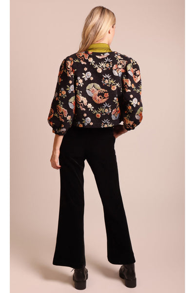Metallic Print Shrug Jacket