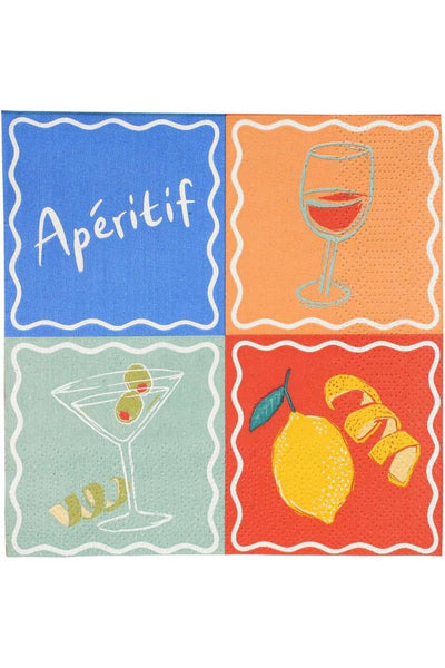 Bon Aperitif Recycled Paper Cocktail Napkins | 20 Pack |