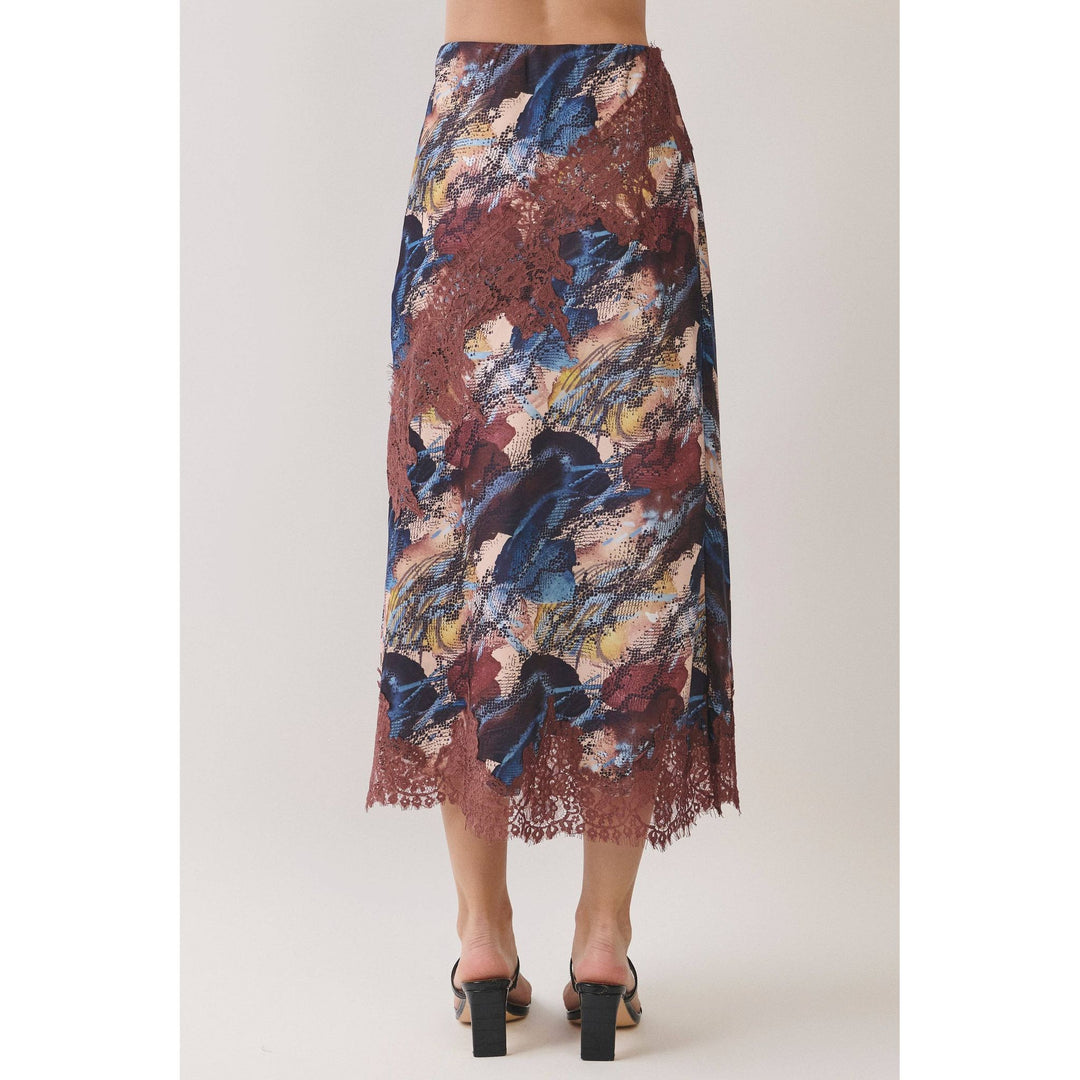 Abstract Midi Skirt