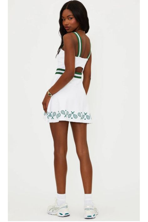 Beach Riot Miriam Dress Racquet White