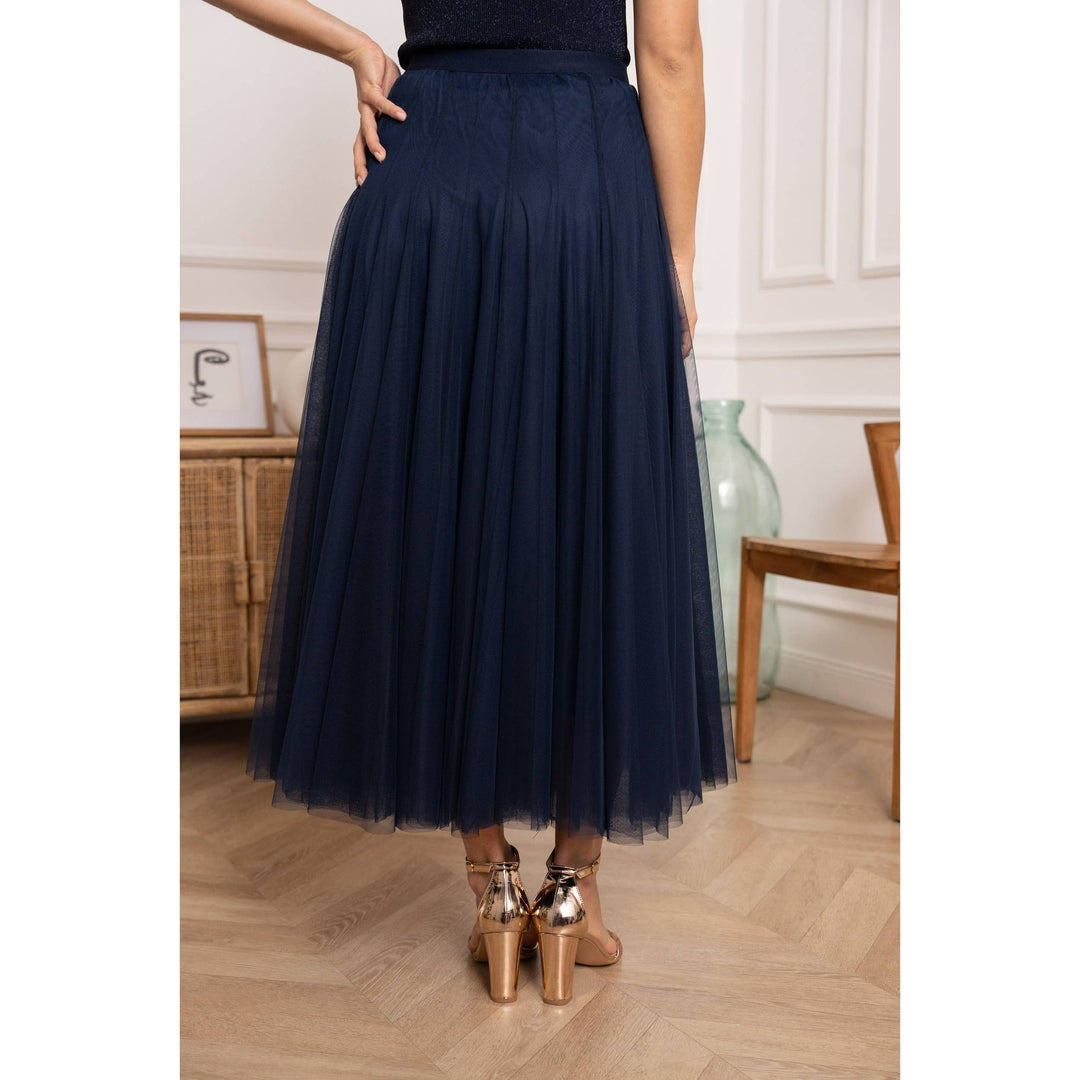 Navy Tulle Skirt