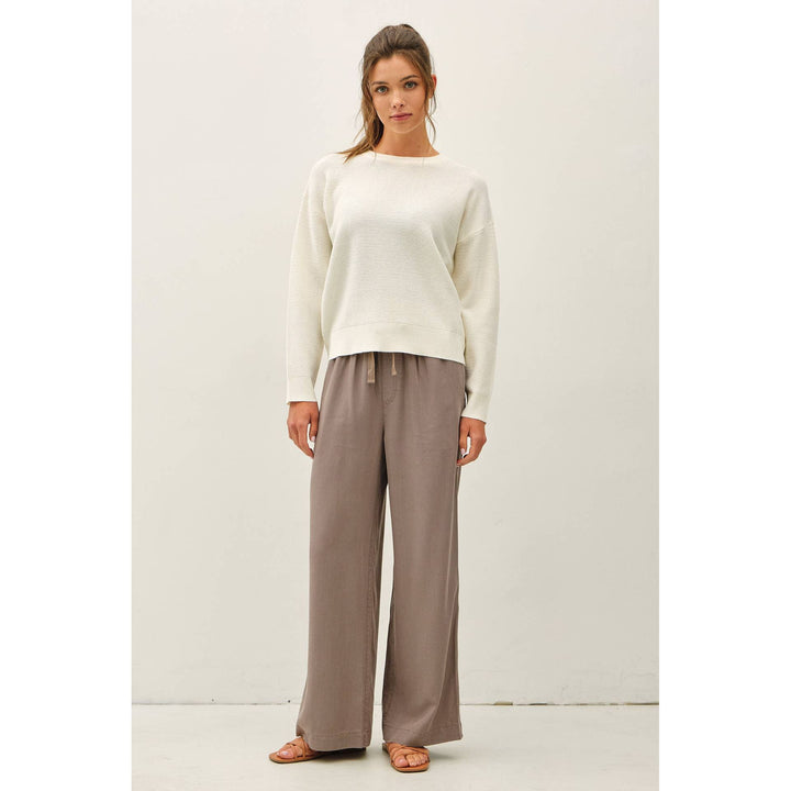 Crew Neck Sweater-Ivory