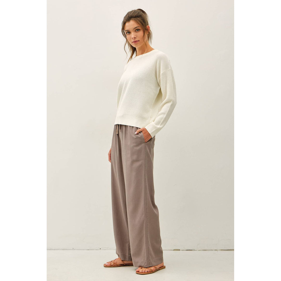 Crew Neck Sweater-Ivory