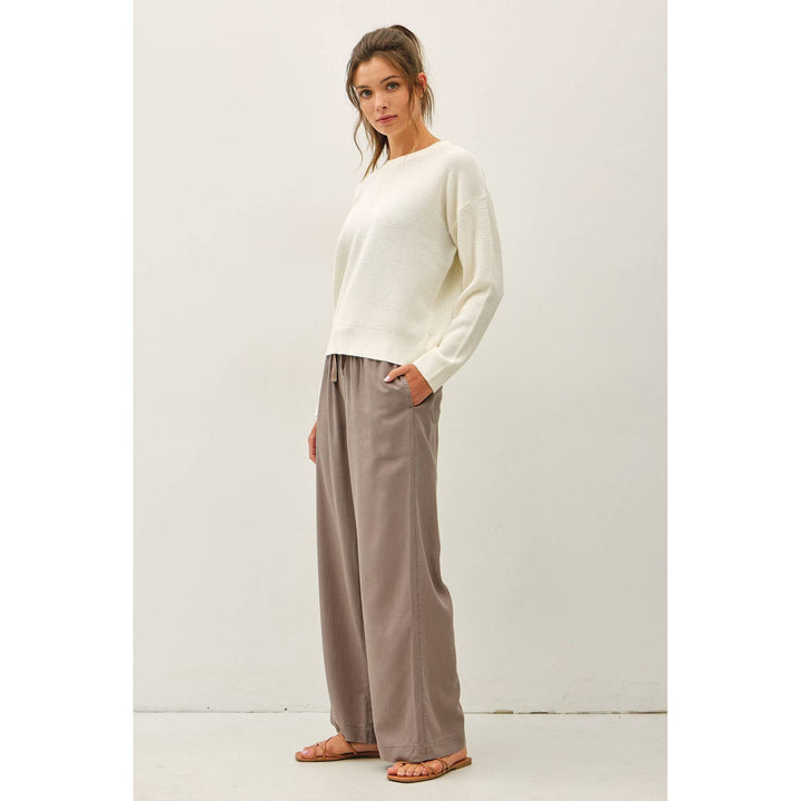 Crew Neck Sweater-Ivory