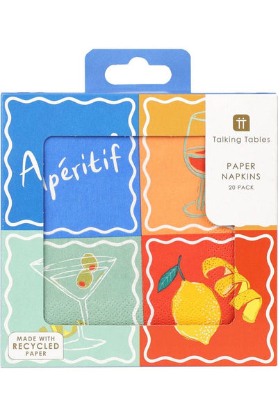 Bon Aperitif Recycled Paper Cocktail Napkins | 20 Pack |