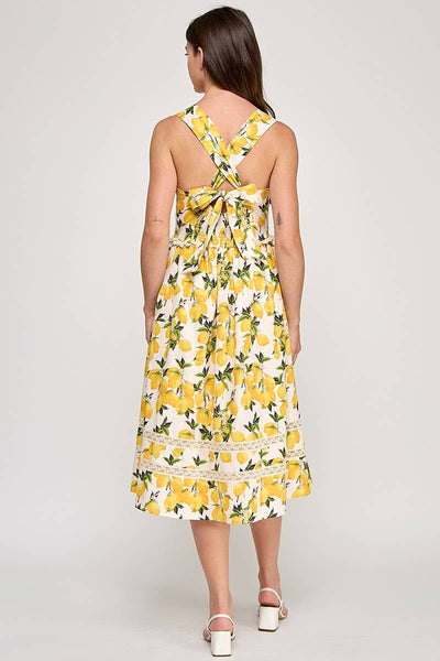 Summer Lemon Midi Dress