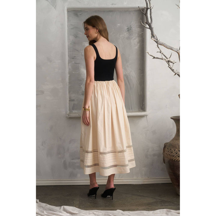 Basque Midi Dress