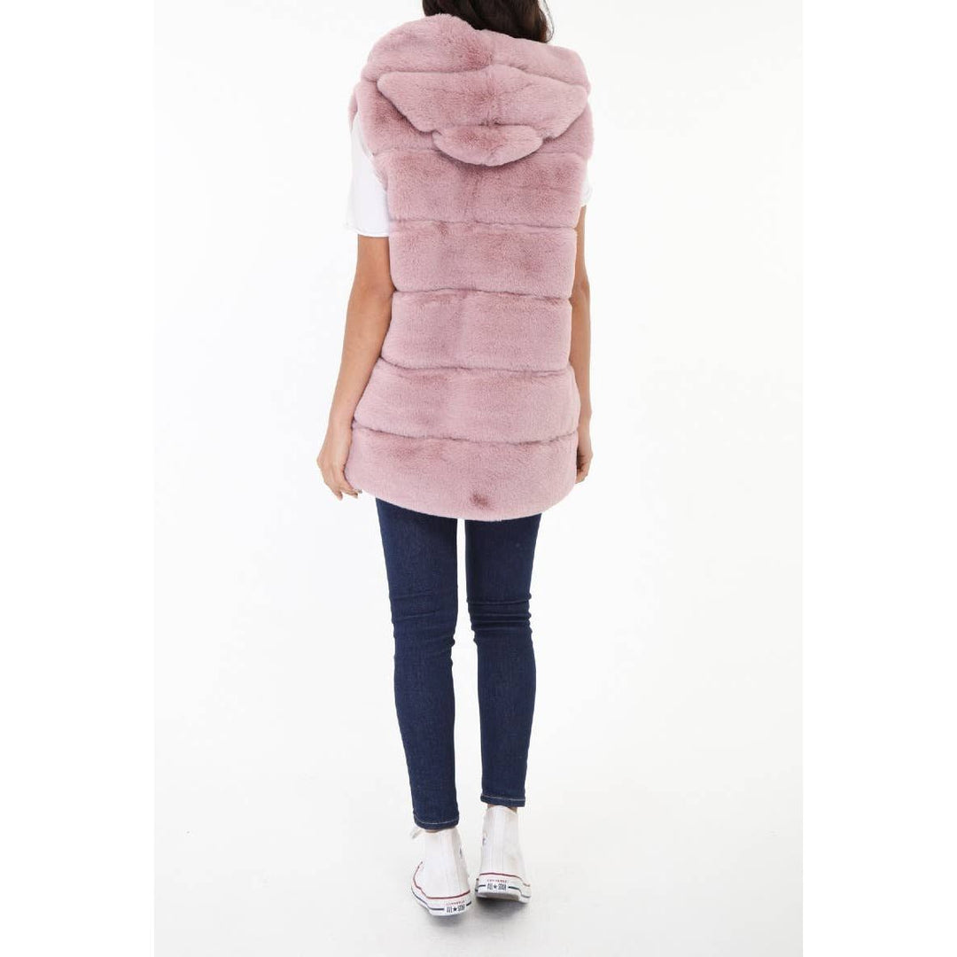 Luxe Faux Fur Vest-Soft Pink