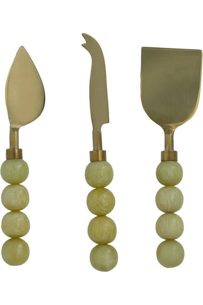 Set of Three Hyaline Bubble Cheese Knives - Nude