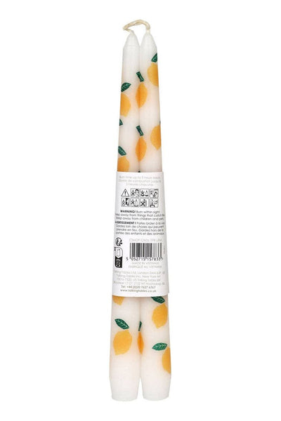 Lemon Taper Dinner Candles | 2 Pack