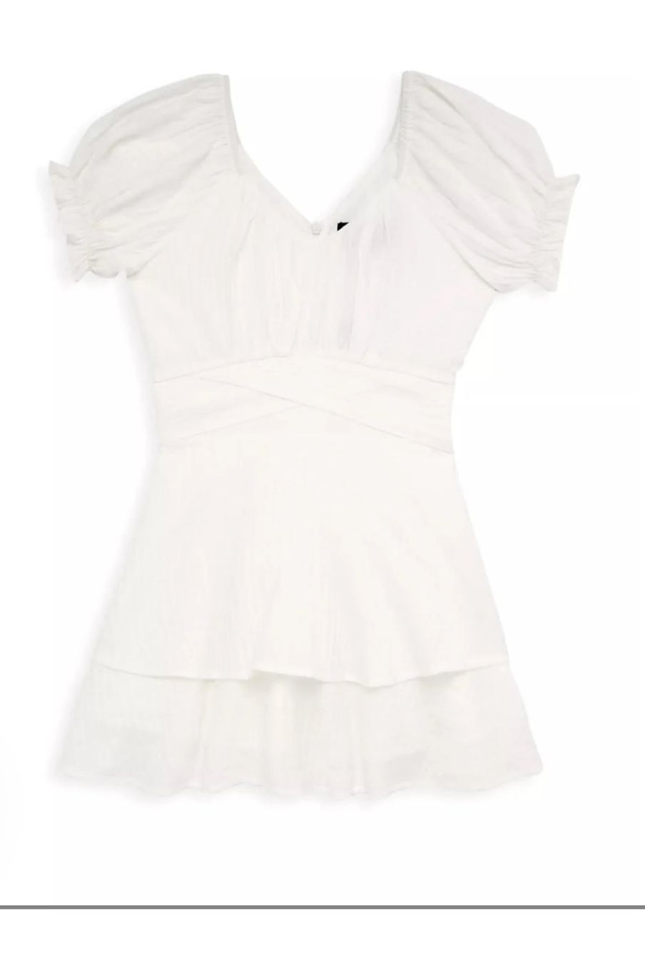 Katie J Delilah Dress Solid White Juniors