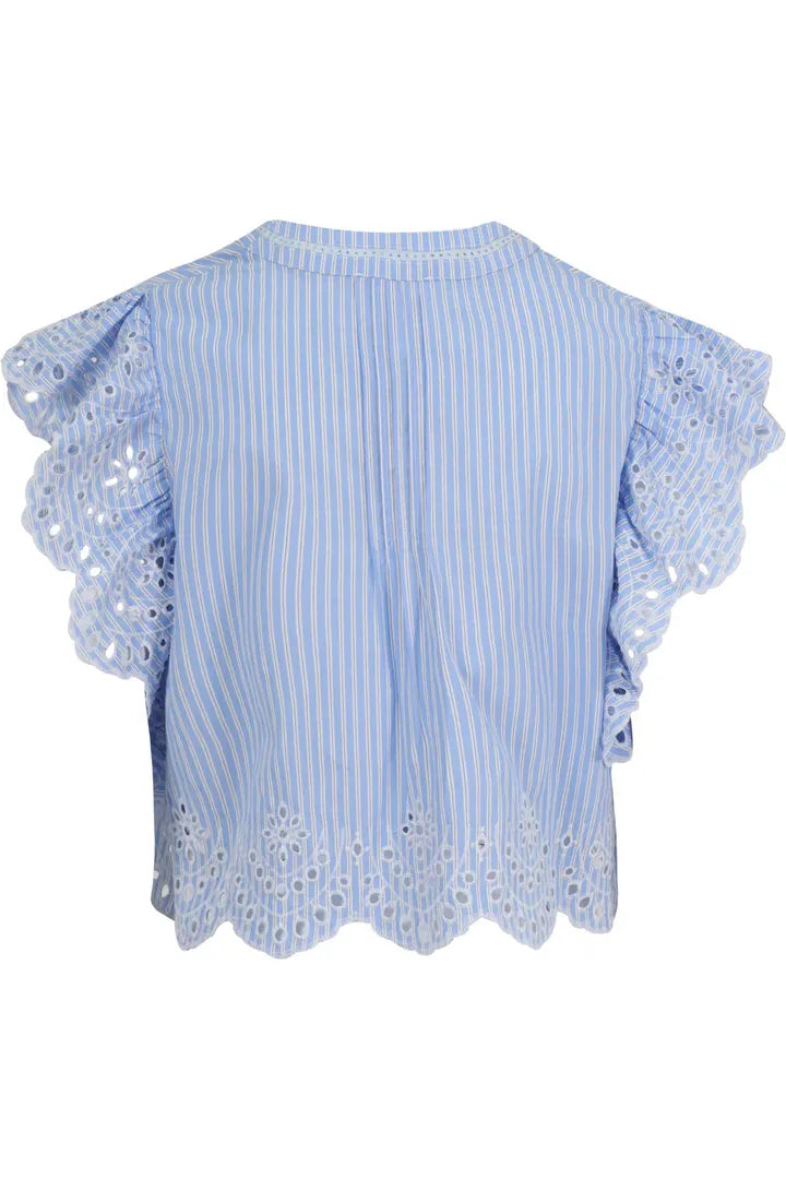 Madrid Blue and White Top
