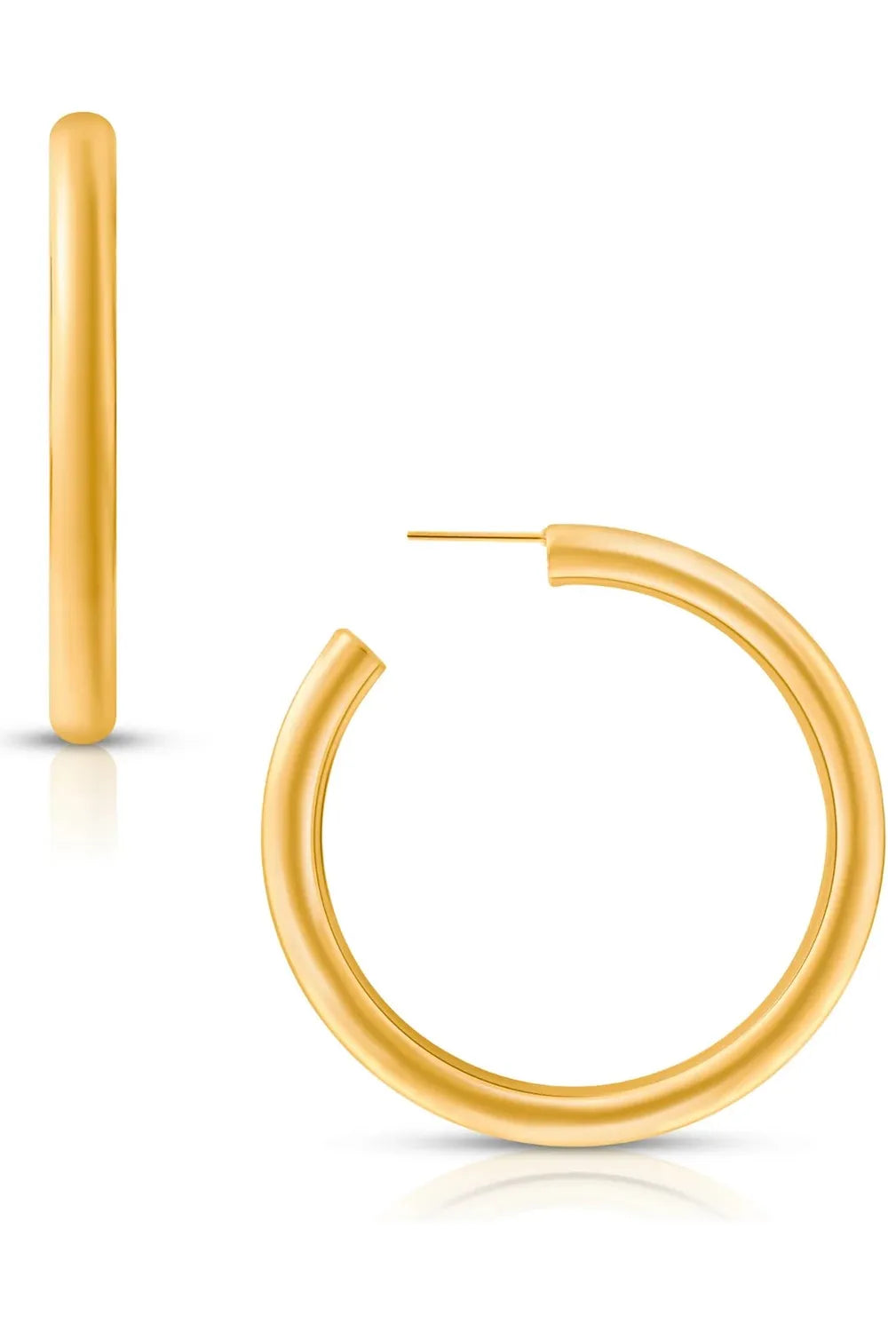 Flora Large Gold Hoop Earrings