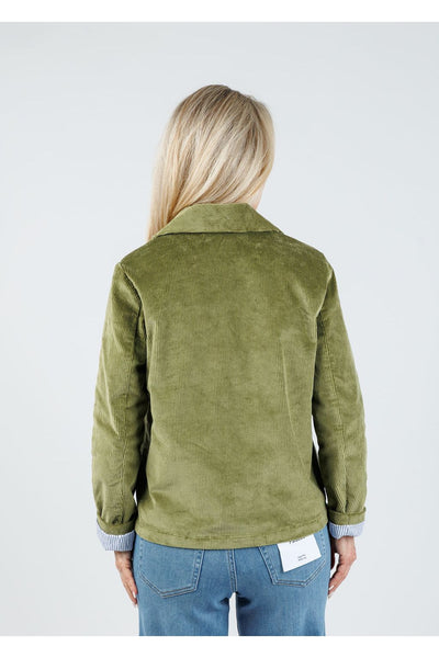 Elliott Lauren Corduroy Double-Breasted Jacket - Olive
