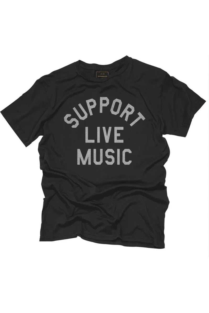 Support Live Music Black Label Tee