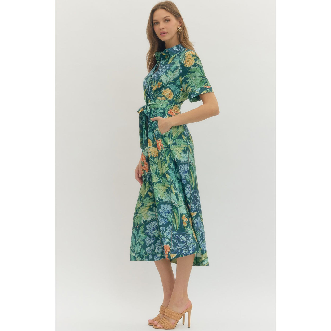 green jungle print dress Shirt – The Pearl Pagoda Versace