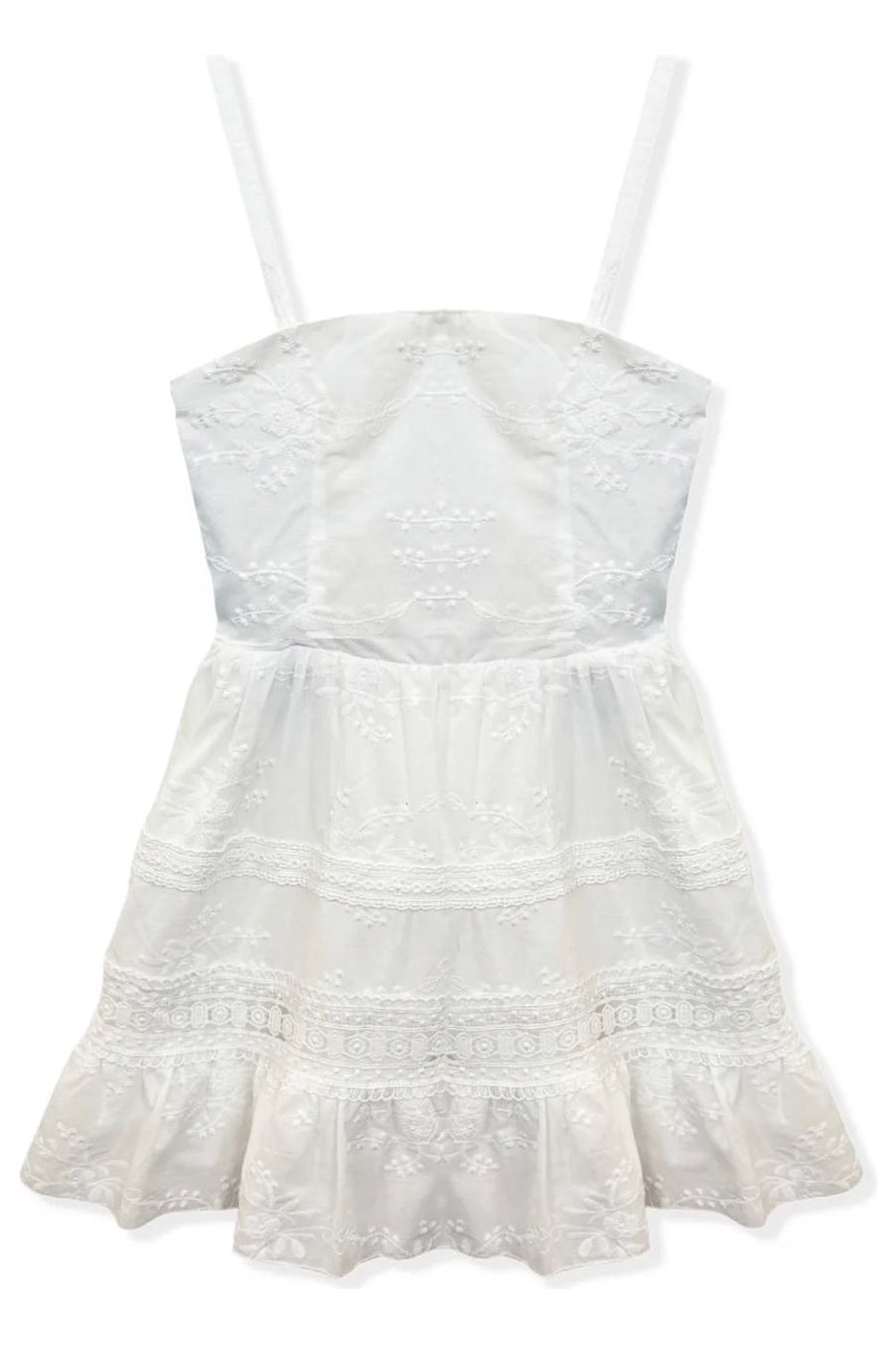 Katie J Bridget White Lace Dress