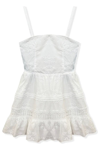 Katie J Bridget White Lace Dress