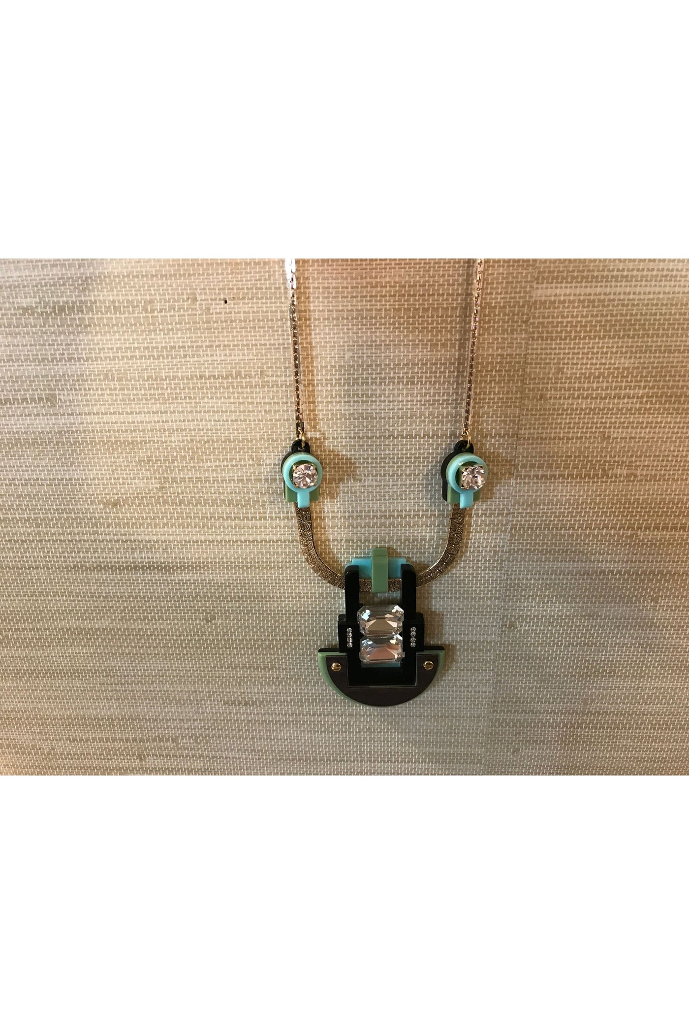 Turquoise Gold Chain Statement Necklace Primaura