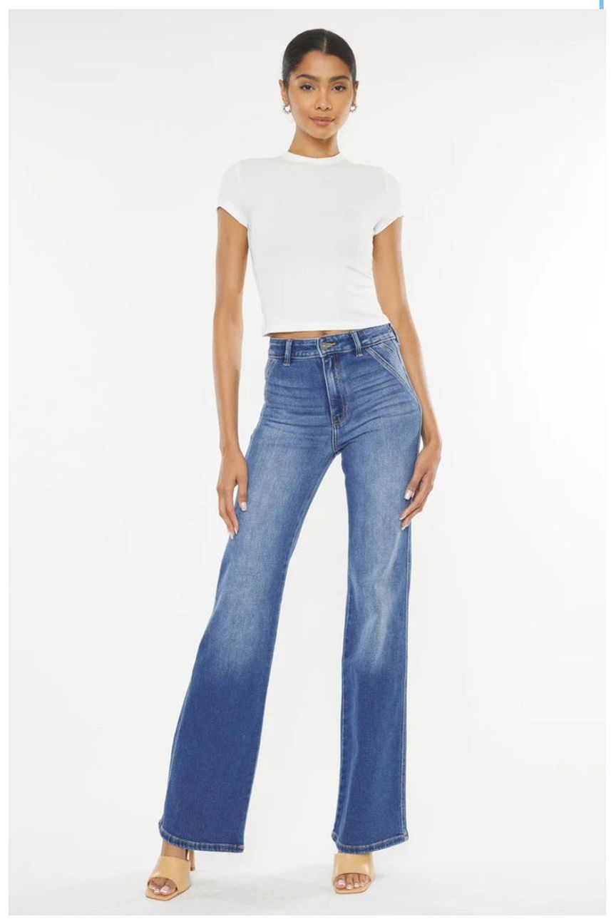 KanCan Ultra High Rise Wide Flare Jeans