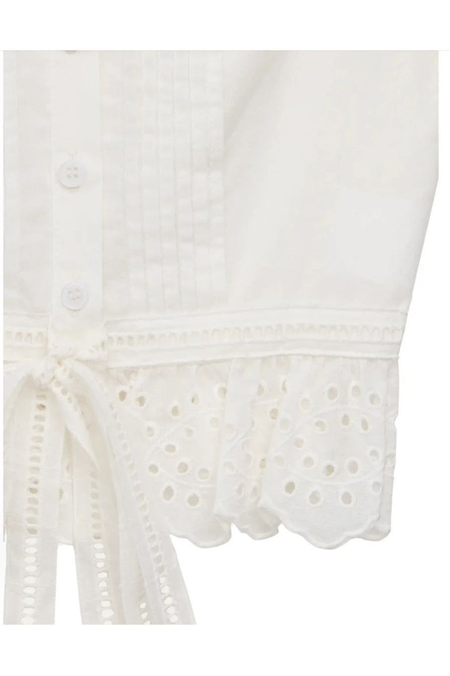 Waverly White Juniors Top