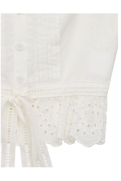 Waverly White Juniors Top