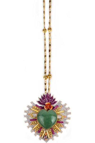 ROSANA Heart Medal Necklace Nahua