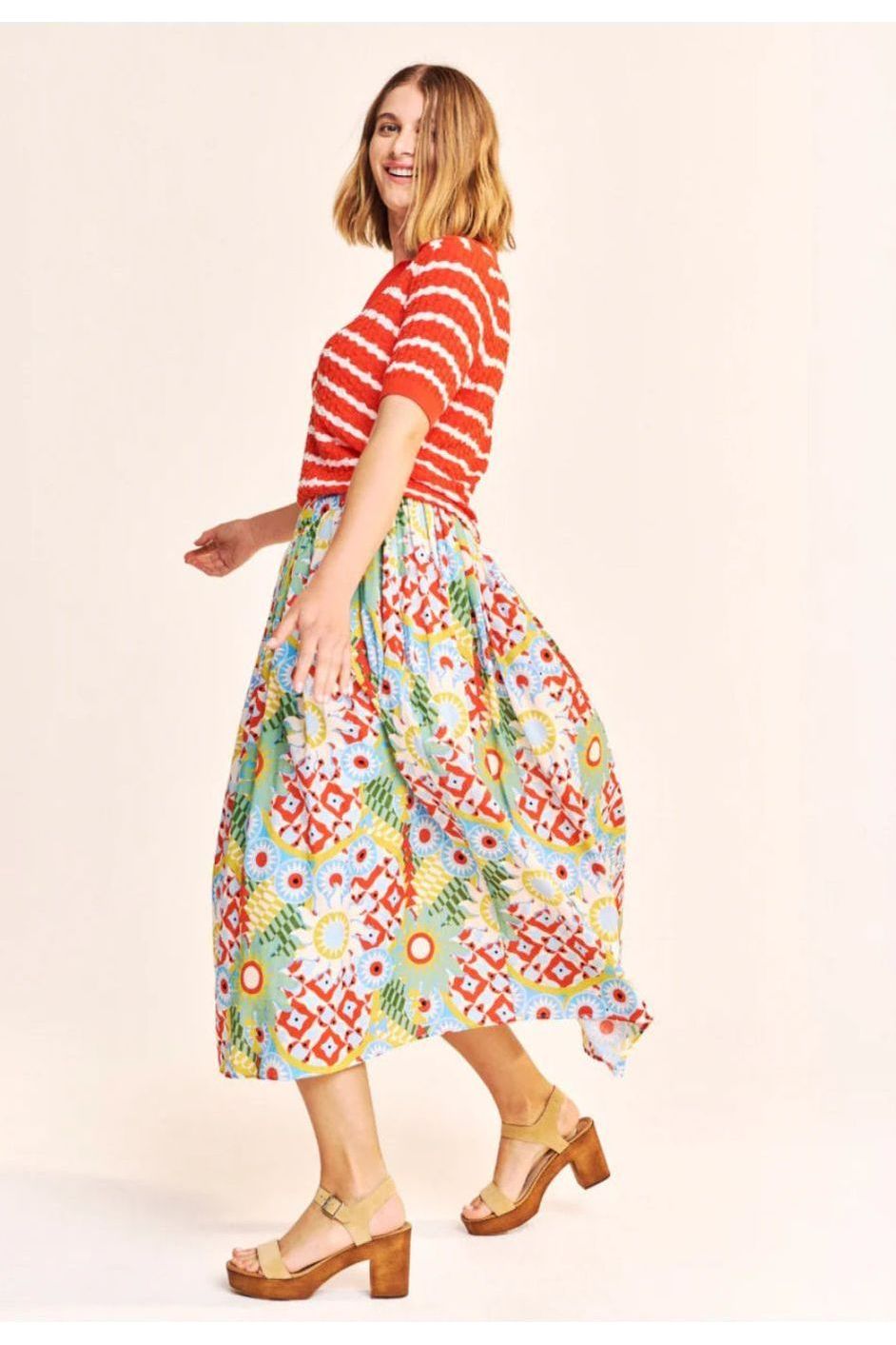 Solvang Sun Geo Printed Maxi Skirt