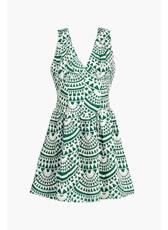 Maris Cotton Crochet Piped Mini Dress