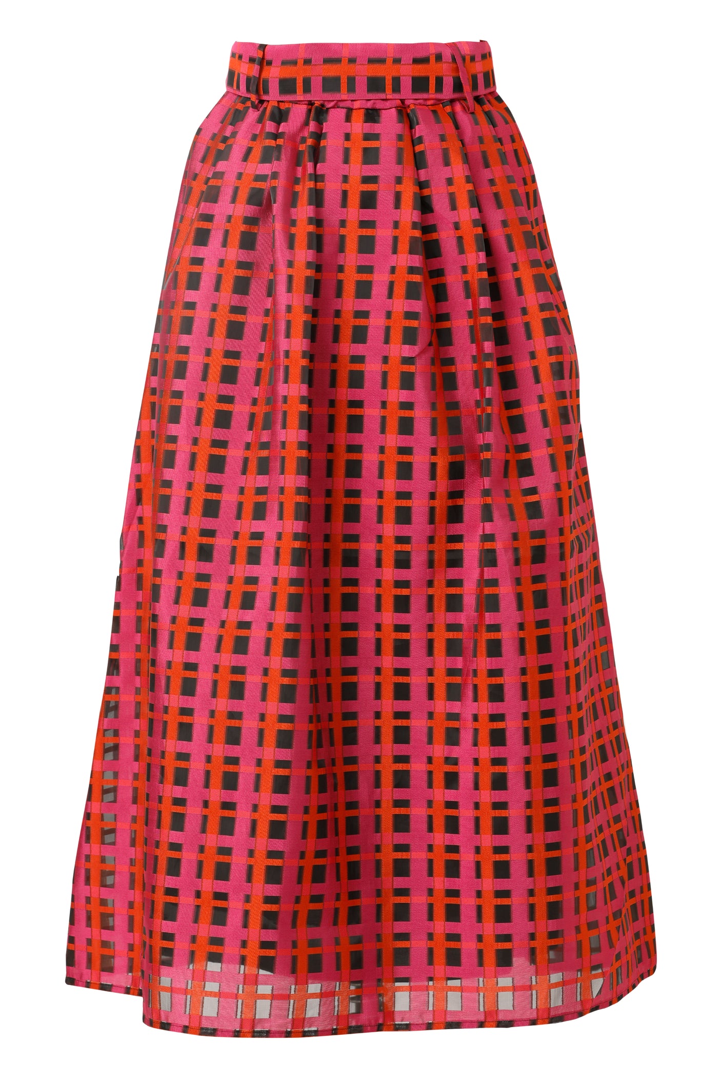 Maya Jacquard Skirt Crimson