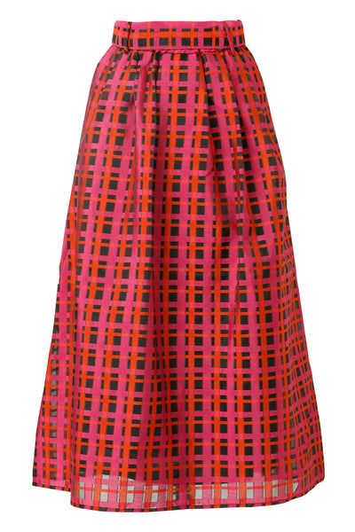 Maya Jacquard Skirt Crimson