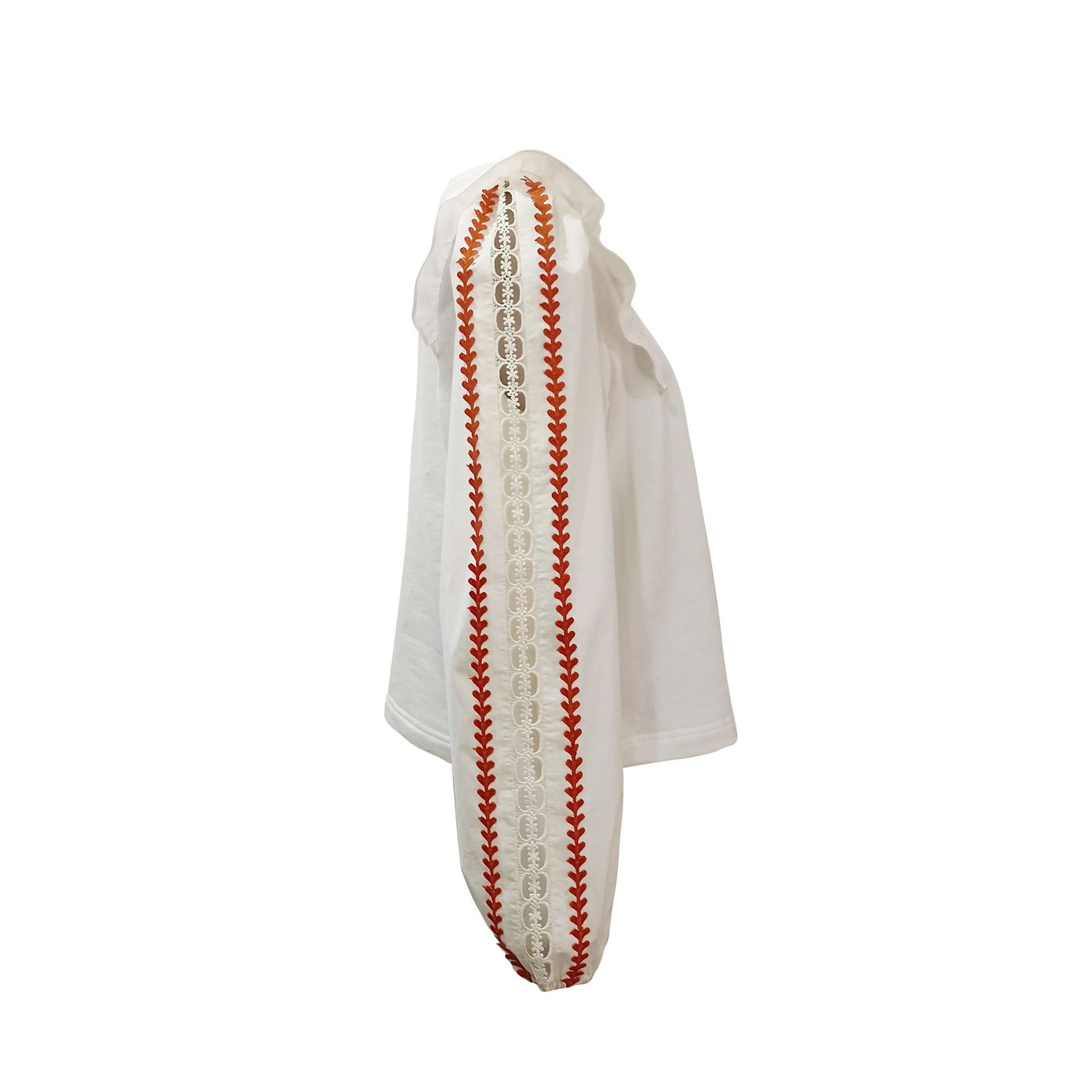 Kacey Lace Crewneck-White