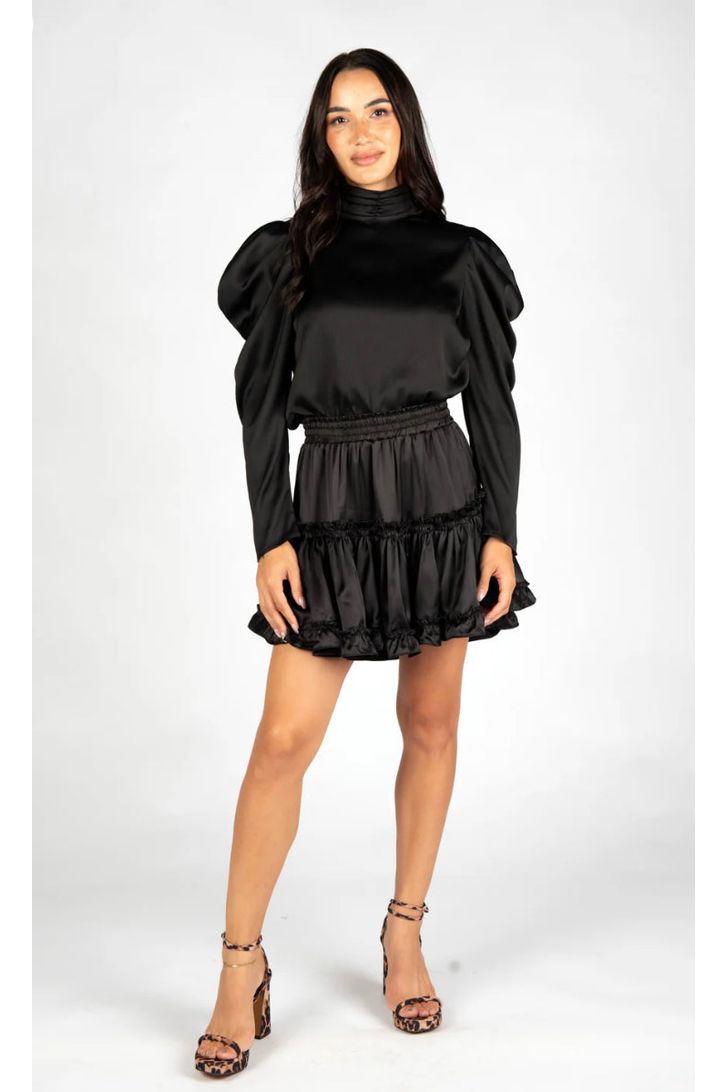 Rosie Black Long Sleeve Top