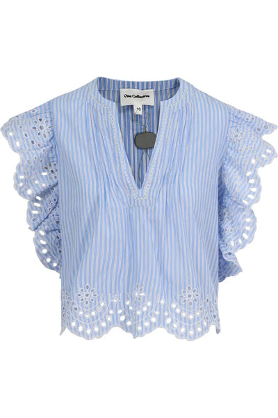 Madrid Blue and White Top