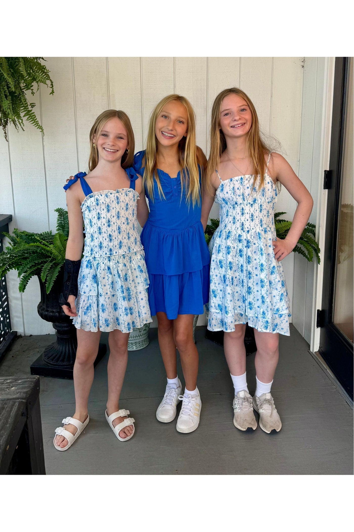 Katie J Brooke Santorini Print Skirt-Junior
