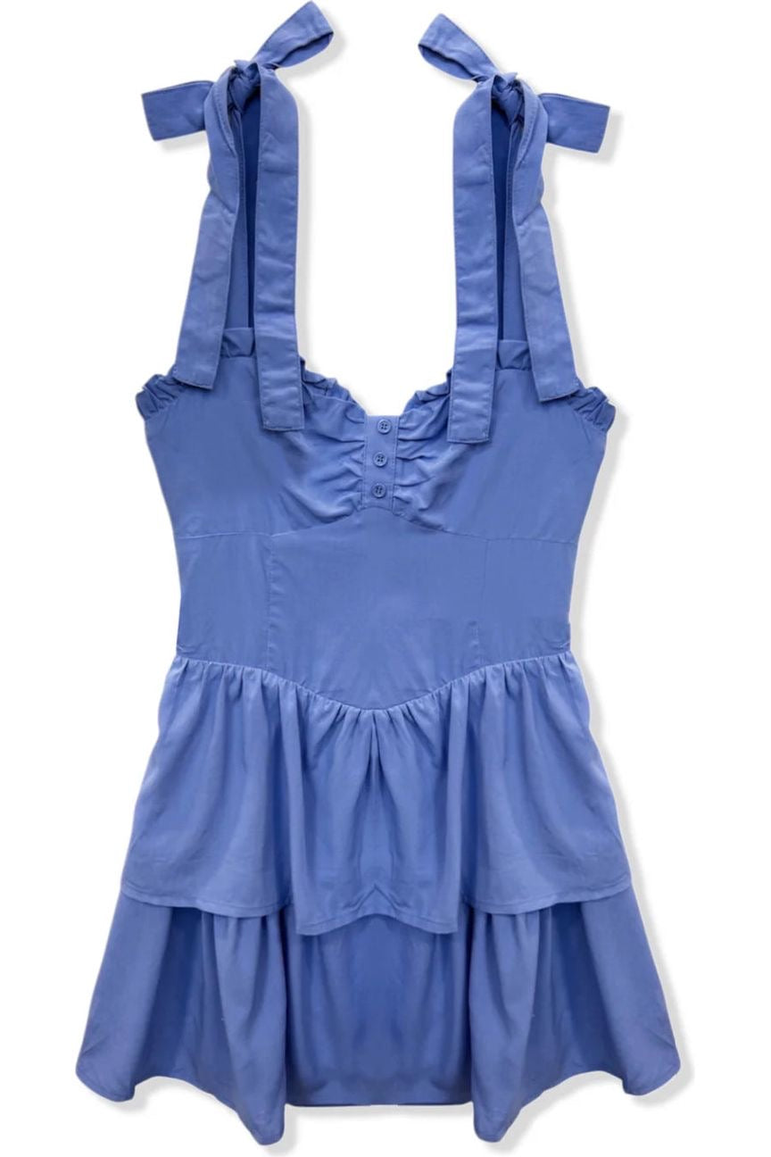 Mason  Periwinkle Solid Dress