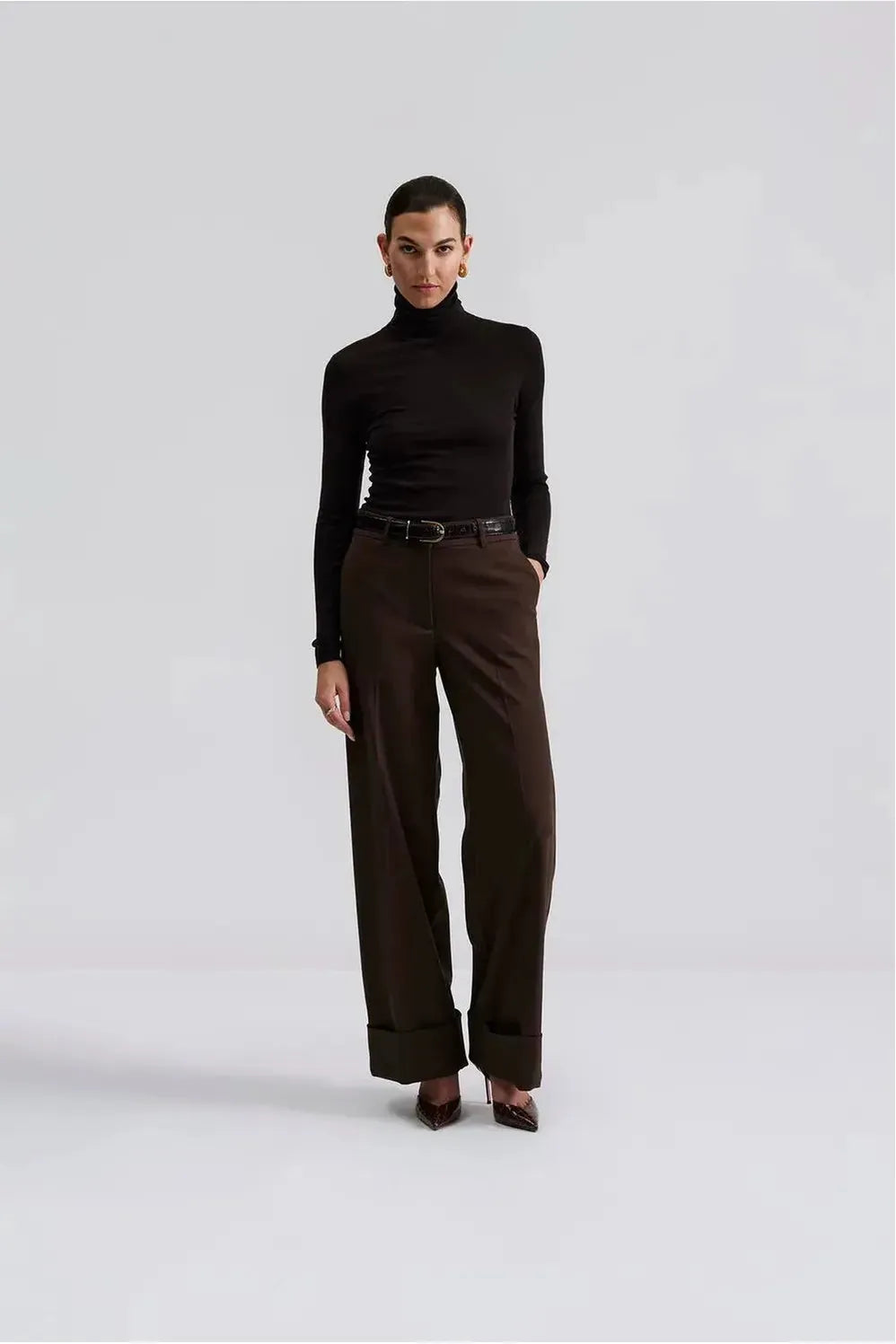 Jordyn Mid High Rise Wide Pants