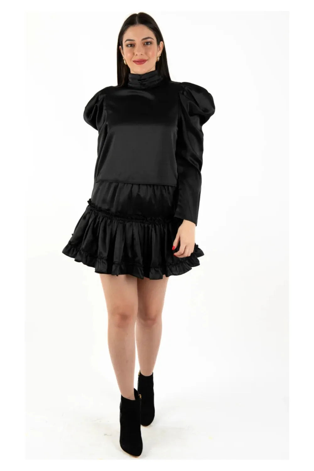 Rosie Black Long Sleeve Top