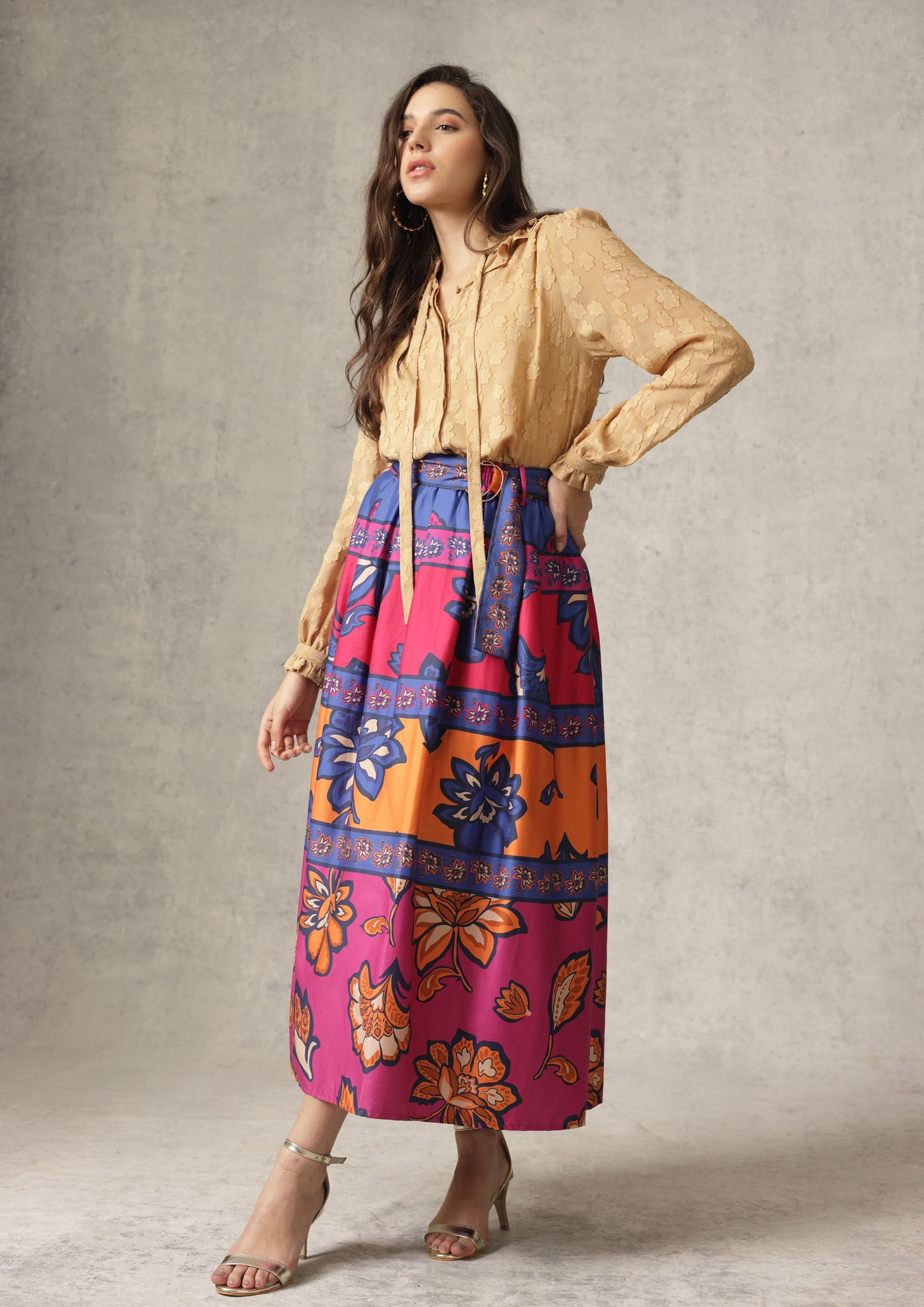 Maya Multi Print Skirt