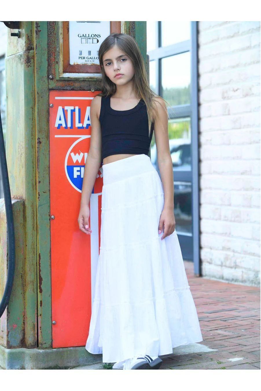 Meadow White Maxi Skirt Tween