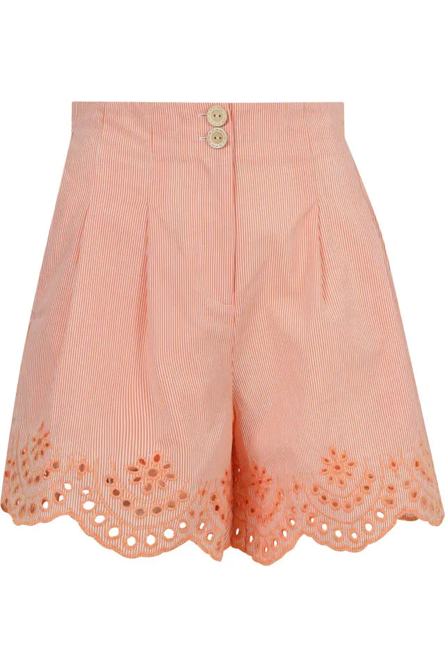 Lagos Coral and White Shorts