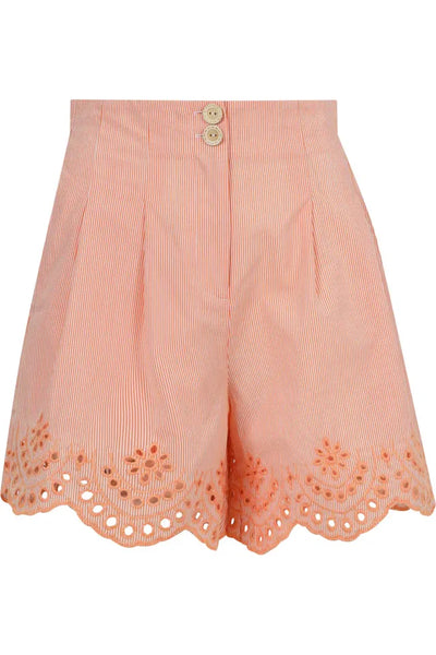 Lagos Coral and White Shorts