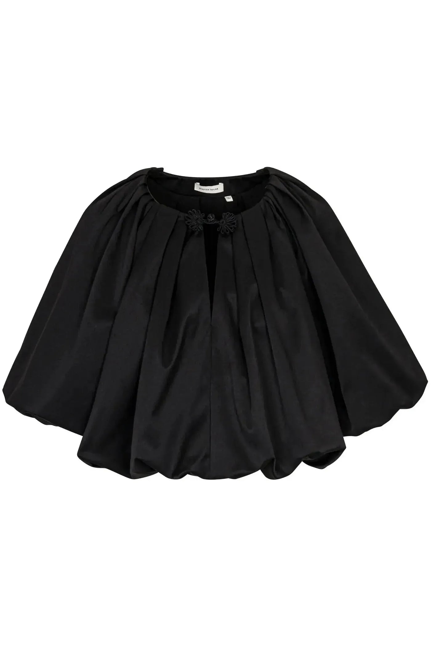 Sateen Bubble Top-Black