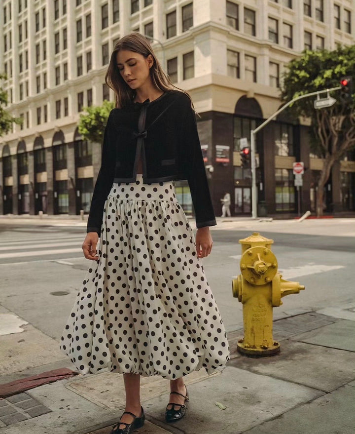 Polka Dot Bubble Skirt
