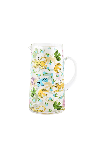 Leopards and Lemons-Glass Pitcher