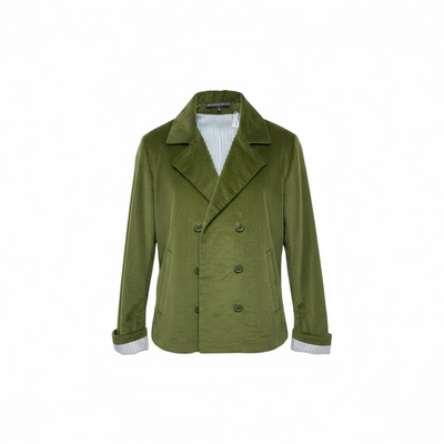 Elliott Lauren Corduroy Double-Breasted Jacket - Olive